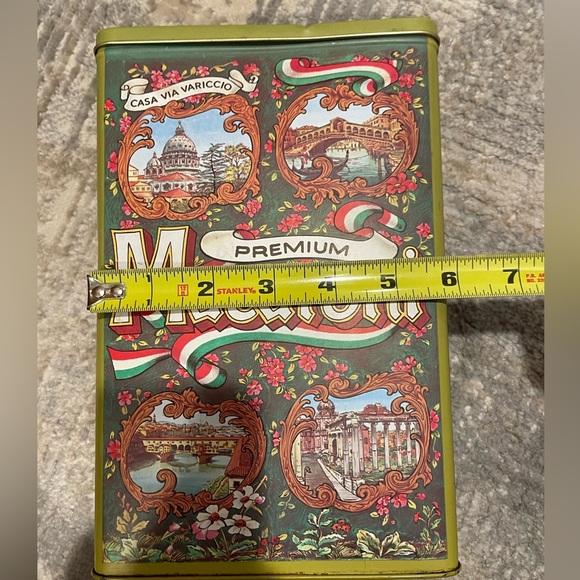 Vintage Casa Via Variccio Premium Macaroni Metal Tin Antique Pasta Graphic - Picture 12 of 13